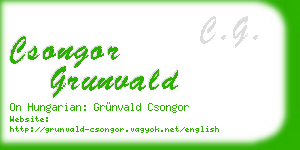 csongor grunvald business card
