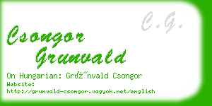 csongor grunvald business card